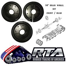 14 Duroforce Rubber Idler Wheel Kit Of 3 Front Rear For Cat 287 287b