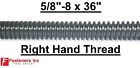 58-8 X 36 Acme Threaded Rod Right Hand Rh 58-8 X 3ft. Plain Steel Cnc Lc