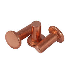 M2 M4 Flat Head Copper Percussion Type Solid Rivets Flat Cap Copper Nails