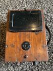 Vintage Antique Volt Meter Wooden Case. Carry Handle. Dc. Evershed Vignoles
