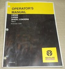New Holland Lw50b Lw80b Tier Ii Wheel Loader Operation Maintenance Book Manual