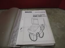 87 Maho Cnc Vertical Mill 432 Graphics Geometric Package Manual Instruction