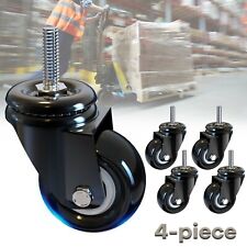 4x 2in Caster Rubber Swivel Wheels Replacement Heavy Duty For Wire Shelving Rack