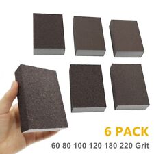 6pcs Drywall Foam Sanding Sponge Blocks Set Wet Dry Sand Paper Lot 60 220 Grit