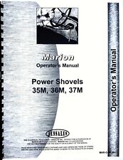 Marion Power Shovel Owners Operators Manual 35 M 36 M 37 M