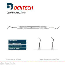 Dentech Dental Retraction Cord Packer Instrument Serrated Grey 2mm Ce