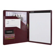 Armiger Executive Bonded Leather Professional Padfolio Notepad Chestnut Brown