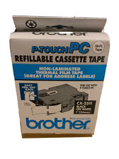 Brother P Touch Pc Cx 2511 Tape Cassette 50 New Sealed 1 Black On White