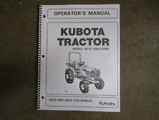 Kubota B7800 B2710 B2910 B 2710 2910 7800 Tractor Owners Amp Maintenance Manual