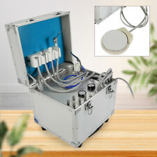 Dental Mobile Portable Rolling Case Dental Unit With Air Compressorsuction 4 Hole