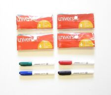 4 Packs Of Universal Pen Style Dry Erase Markers Fine Tip Blue Red Green Black