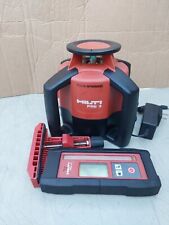 Hilti Pre 3 Red Rotating Laser Level Amp Power Adaptor With Receiver No Case