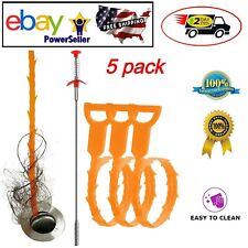 Drain Snake Clog Remover Hair Removal Cleaning Tool Plumbing Pipe Sewer 5 Pack