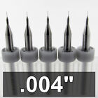 0.10mm .004 Carbide Drill Bits Five Pieces - 18 Shanks - Cnc Model Pcb Rs