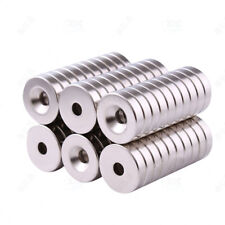 10pcs Neodymium Magnets Countersunk Ring Hole Rare Earth Magnet 8mm 20mm N35