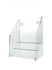 3 Tier Brochure Catalog Holder 85 W X 11h Magazine Display Counter And Wall