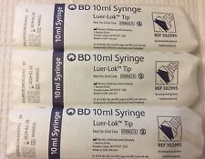Lot Of 50 Bd Plastic 10ml Disposable Syringes With Luer Lok Tips Sterile 302995