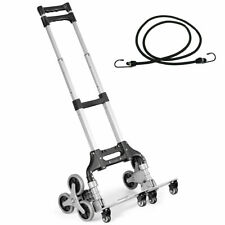 Folding Stair Climbing Cart Portable Hand Truck Utility Dolly With Bungee Cord