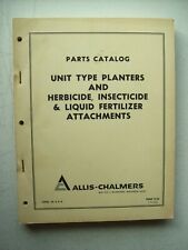 Original Allis Chalmers Unit Type Planters Fertilizer Attachments Parts Manual