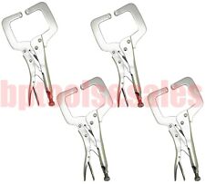 4pc 11 Locking C Clamp Pliers Set With No Pads Welding Vise Clamps Holding