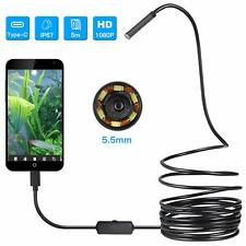 Pipe Inspection Camera Endoscope Video Sewer Drain Cleaner Waterproof Snake Usb