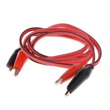 Dual Red Amp Black Test Leads With Crocodile Clips Alligator Jumper Cable Wire