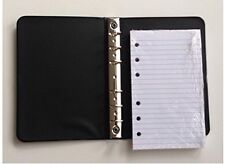 Little 6 Ring Vinyl Binder For 3 12 X 6 Inch Sheets Black With 1 Pack Of Paper