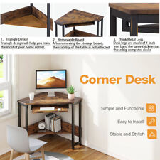 Vintage Home Office Corner Desk Computer Laptop Table Study Desk Workstation Us