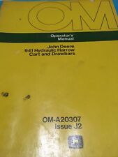 John Deere Operators Manual 941 Hydraulic Harrow Cart Drawbars Om A20307