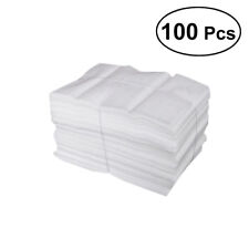 100 Pcs Foam Pouches Epe Foam Wrap Sheets For Packing Shipping 25x30cm White