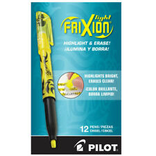 46502 Pilot Frixion Light Erasable Highlighter Yellow Chisel Tip Pack Of 12
