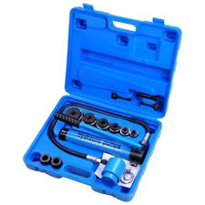 9 Ton 6 Dies Hydraulic Knockout Punch Driver Kit Hand Pump Hole Tool Free Case