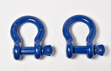 2x 1 Blue D Ring Bow Shackle Screw Pin Clevis Rigging Towing Wll 85ton 18500lb