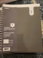 Poppin 1 Subject Pocket Notebook 85x11 College Ruled 80 Sheets New Grey