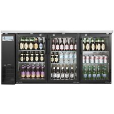 New 73 Commercial Black Bar Cooler Fridge Beverage Beer Liquor Refrigerator Etl