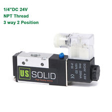 Us Solid 14 Pneumatic Electric Solenoid Valve 3 Way 2 Position Dc 24v Air