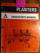 Allis Chalmers 600 Series 110 Frame Planter Owner Operators Manual 587136 376