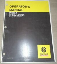 New Holland Lw230b Wheel Loader Operation Amp Maintenance Book Manual