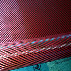Carbon Fiber Red Made With Kevlar Cloth Fabric 2x2 Twill 40 3k 5.9oz 200gsm