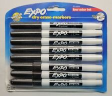 Expo Low Odor Dry Erase Markers Fine Tip Black 8 Count