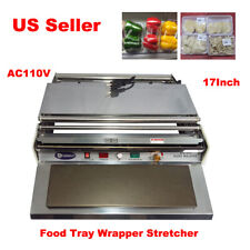 450mm Food Tray Wrapper Stretcher Film Wrap Sealer Pallet Machine 110v
