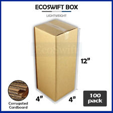 100 4x4x12 Cardboard Packing Mailing Moving Shipping Boxes Corrugated Box Carton