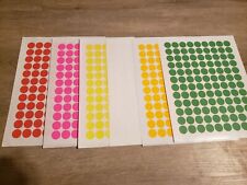 648 Removable Blank Garage Yard Sale Stickers Labels Price Tags 6 Colors Sale