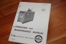 Miller Welder Model Dd 250 L Owner Operator Operation Maintenance Manual Book