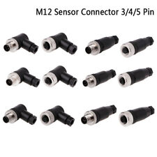 1pc M12 Sensor Connector 345 Pin Malefemale Straightright Angle Pl Pd