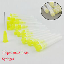 100x 30ga Endo Syringes Dental Endo Irrigation Needle Tips End Closed Side Hole