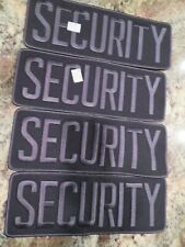 Large Security Back Patch Badge Emblem 11x4 Blackblack