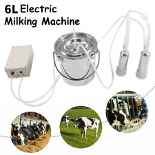 6l Farm Electric Portable Milking Machine Cow Goat Sheep Milker Vacuum Pump Tool