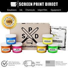 Ecotex 6 Color Water Based Fluorescent Discharge Ink Screen Printing Ink Kit