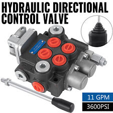 2 Spool Hydraulic Directional Control Valve 11gpm Double Acting Cylinder 3600psi